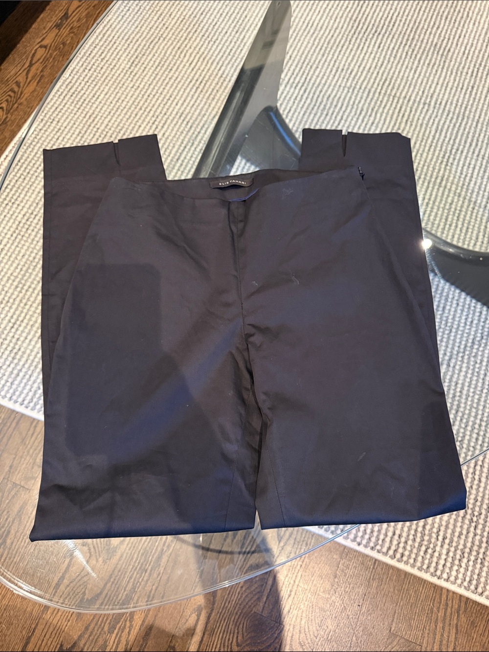 Elie Tahari Black Straight-Leg Women's Dress Pants